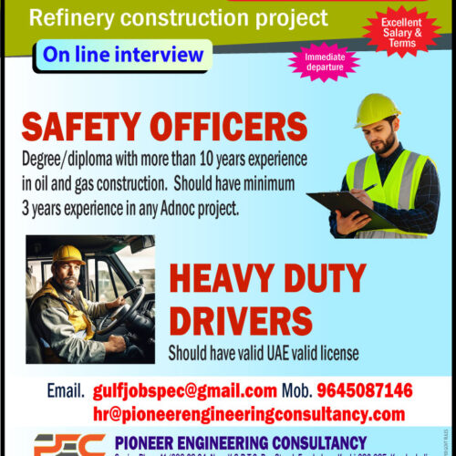 Safety Officers, Heavy Duty Drivers
